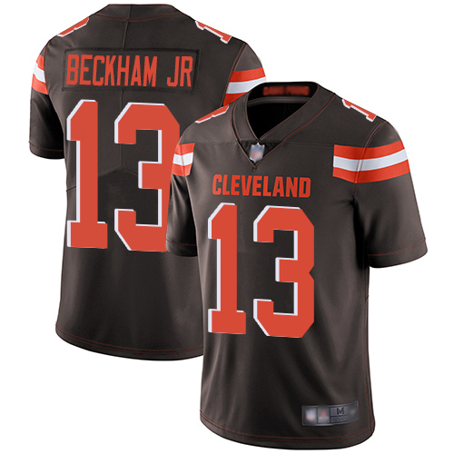 Men Cleveland Browns 13 Beckham Jr Brown Nike Vapor Untouchable Limited NFL Jerseys